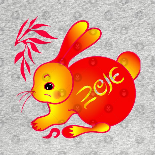 2023 Year of Rabbit Chinese Happy New Year by Quote'x